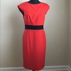 Classiques Entier Red Ponte Cap Sleeve Dress